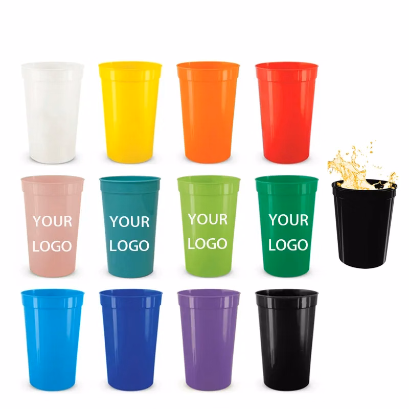 16 Oz  Reusable Blank Plastic Cups