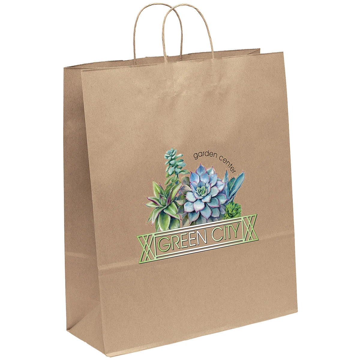 Eco Stephanie - Kraft-Brown Shopper - ColorVista 1