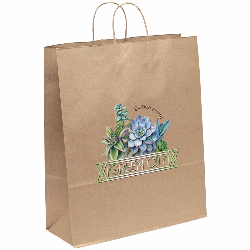Eco Stephanie - Kraft-Brown Shopper - ColorVista