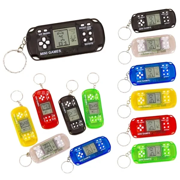 Custom LCD Video Game Keychain 1.37 x 0.59 — Retro Handheld Arcade Giveaway 1