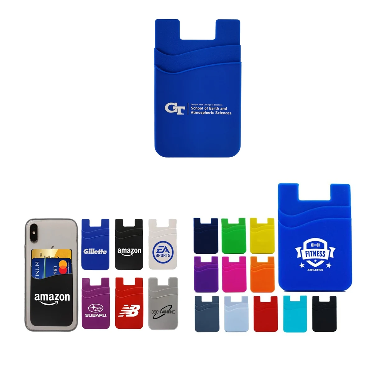 Dual Pocket Silicone Smart Phone Wallets 1
