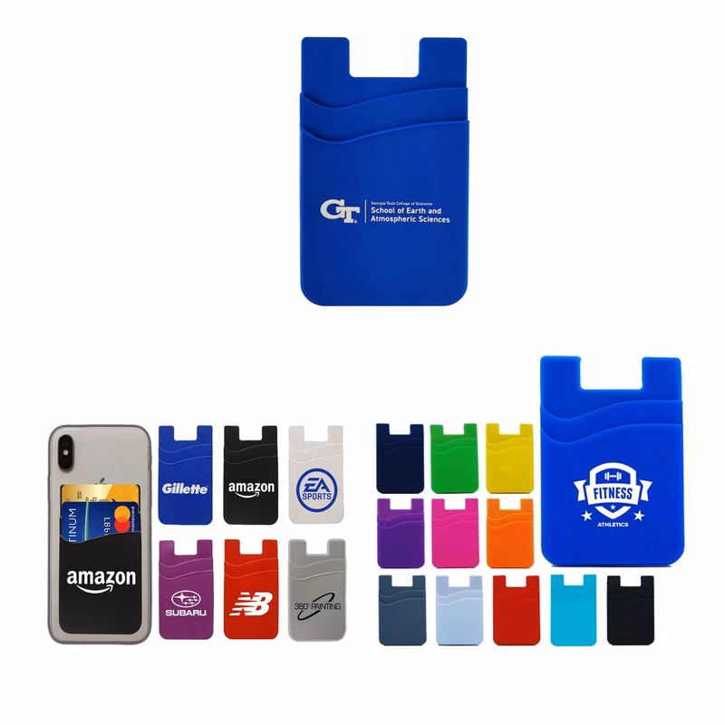 Dual Pocket Silicone Smart Phone Wallets