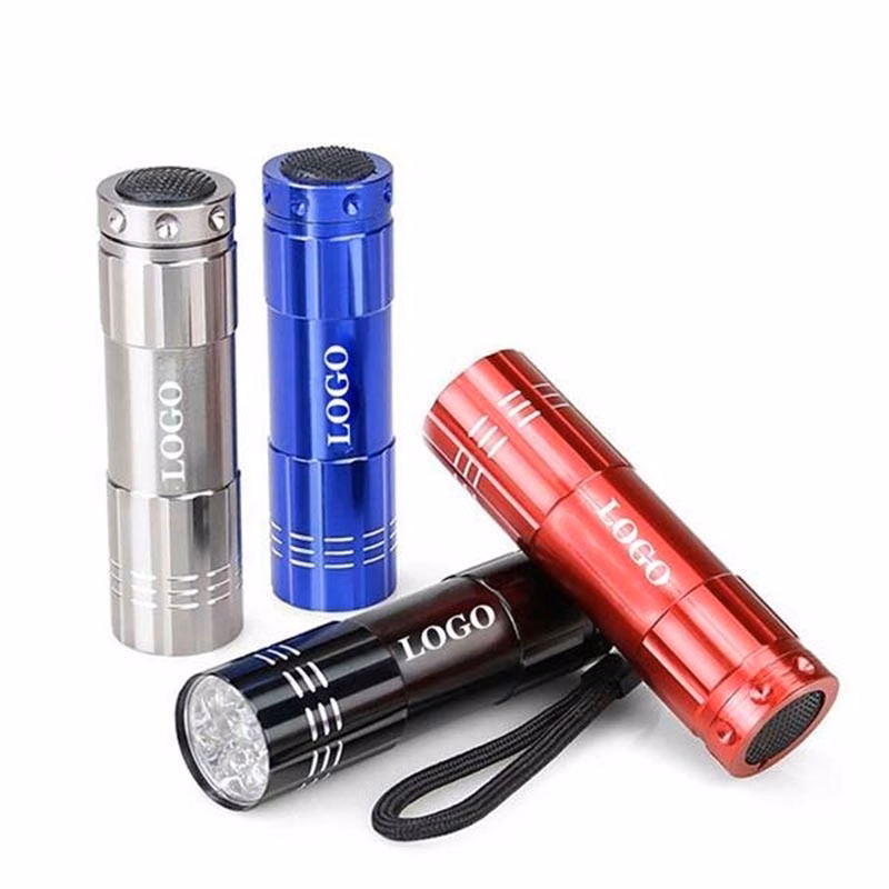 Led Mini Aluminum Flashlight W/ Lanyard