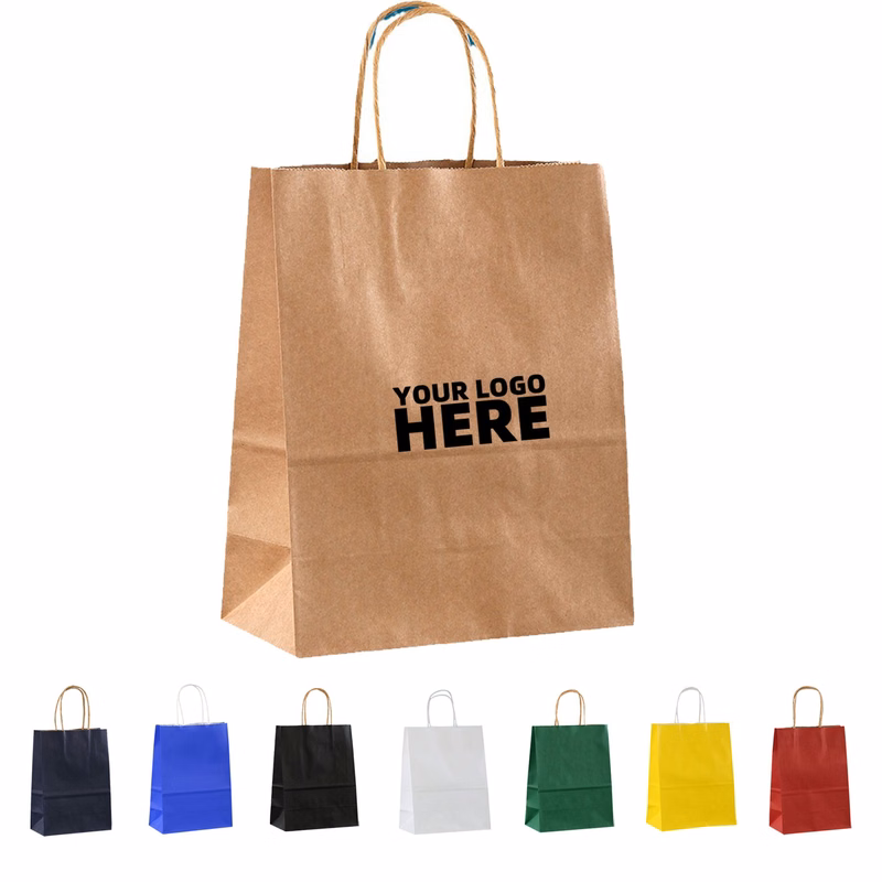 Color Paper Bags With Handles Small Gift Bag