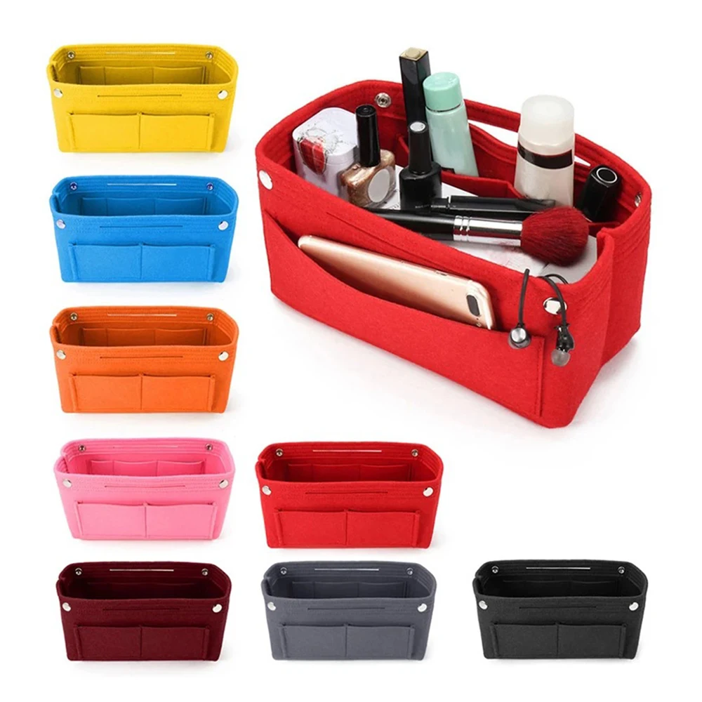 Medium Multi functional Felt Cosmetic Bag / Makeup Handbag 1