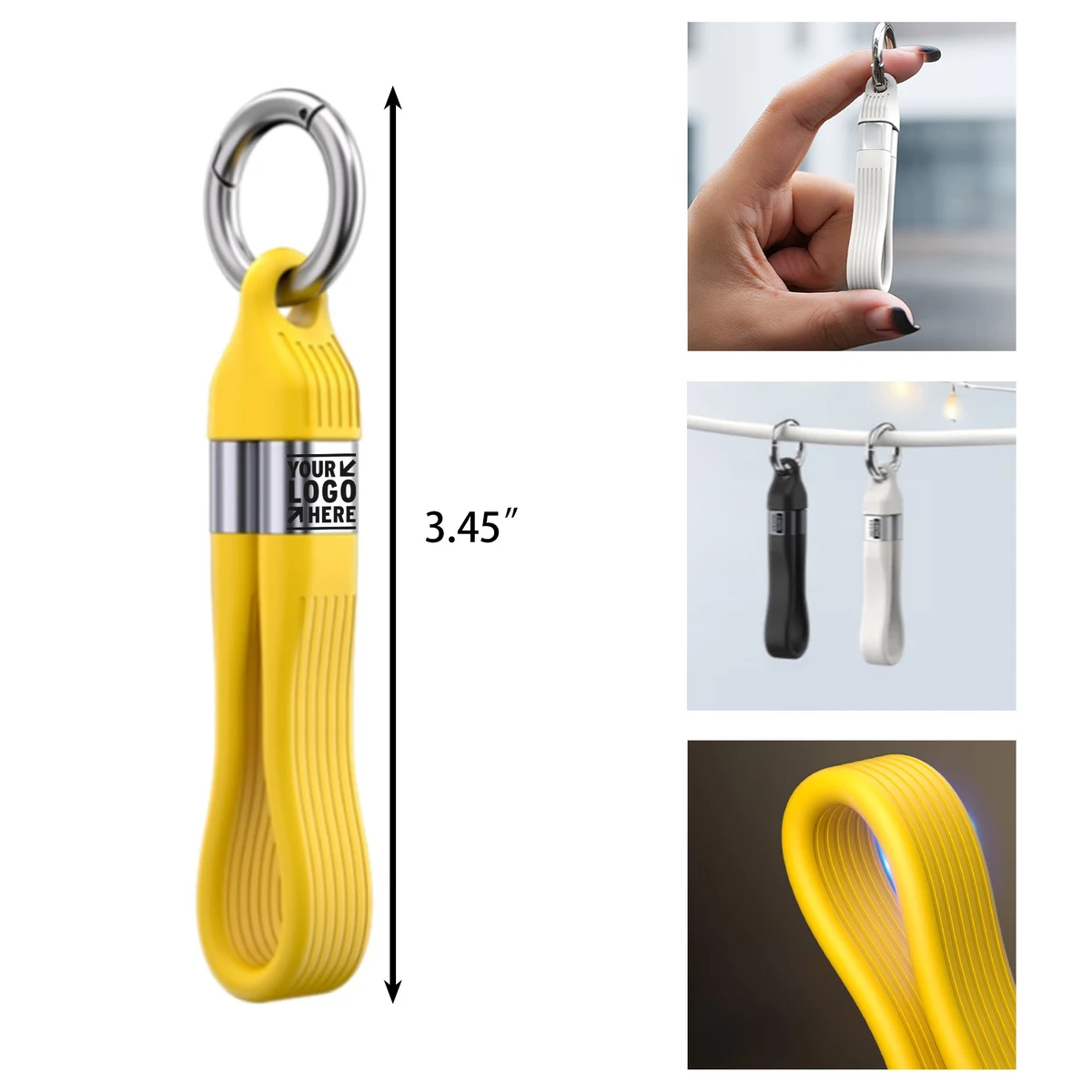 USB 4.0 Date Cable Portable Keychain 0.42ft 1