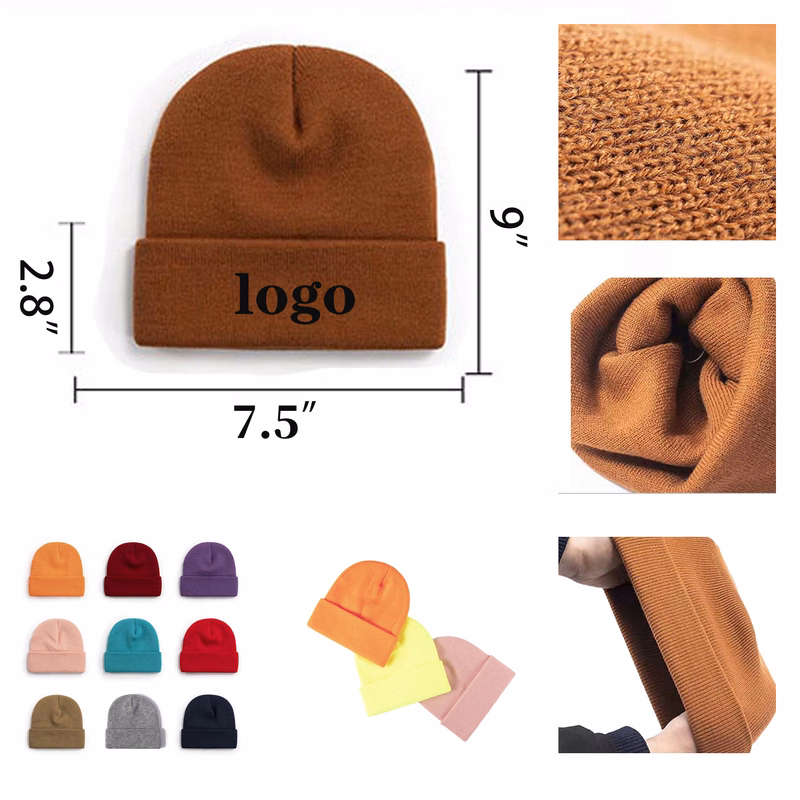Customizable knitted multi scene warm hat