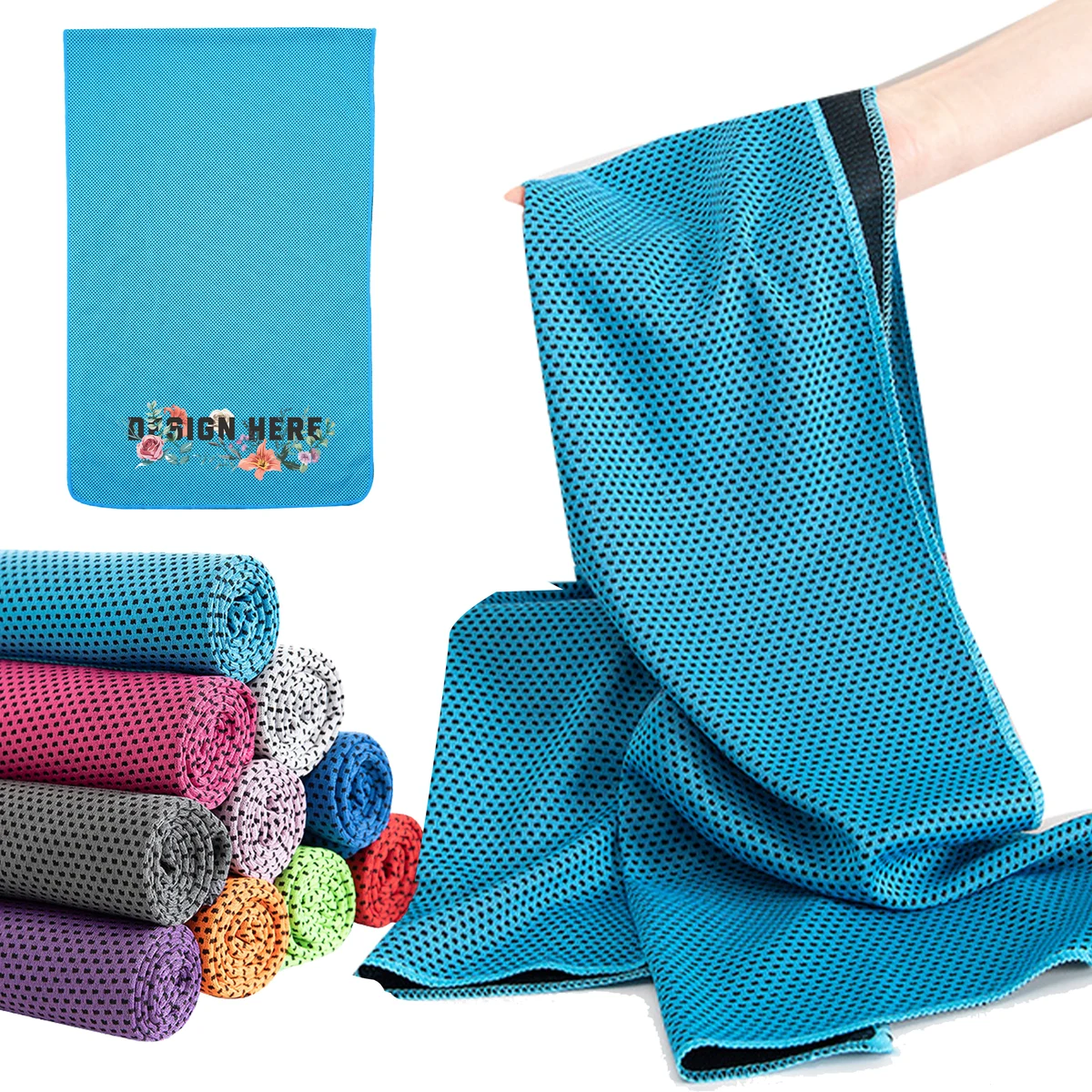 Long Cooling Ice Towel Scarf for Hot Weather Relief 1