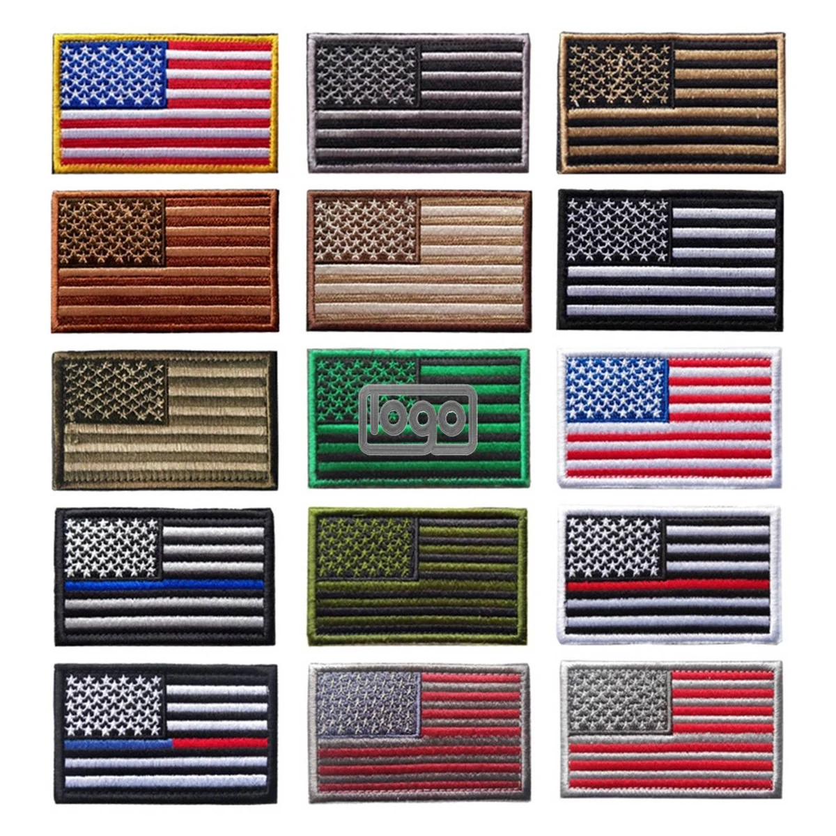 Custom Embroidered USA Flag Patches 1