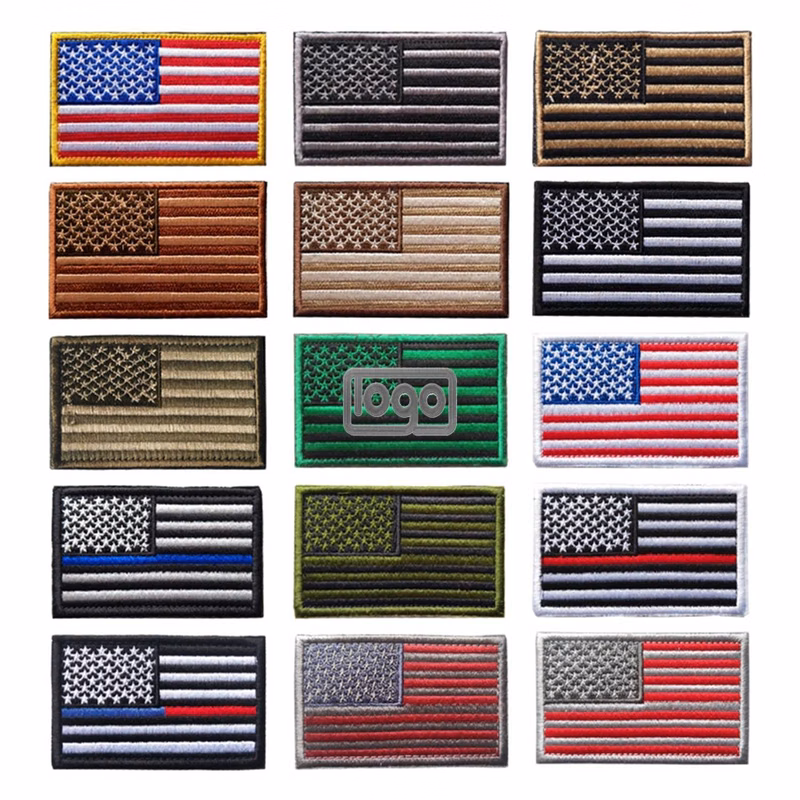 Custom Embroidered USA Flag Patches