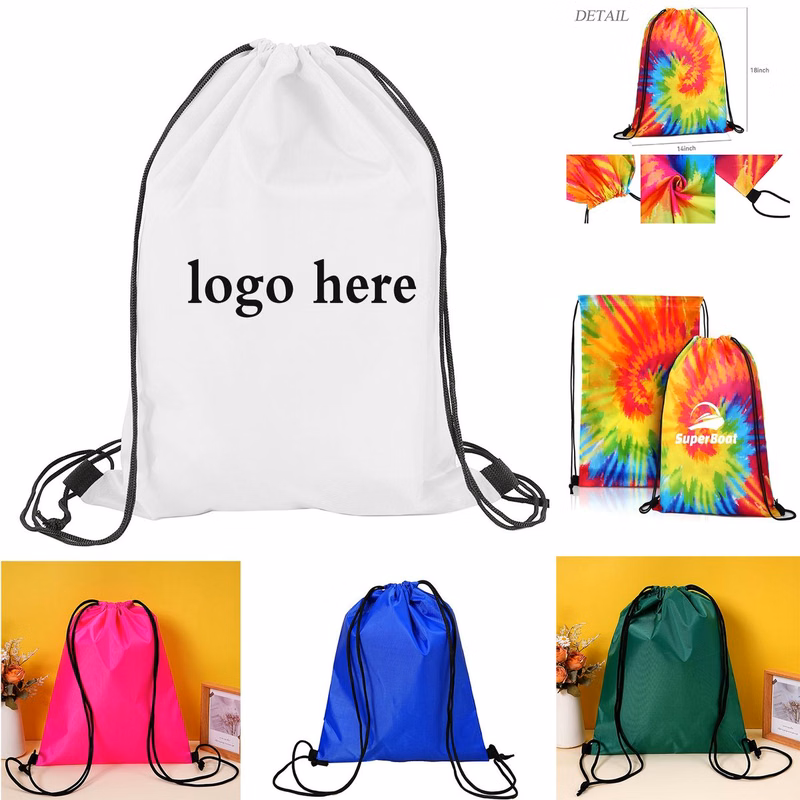 Colorful Tie-Dye Sack Backpack
