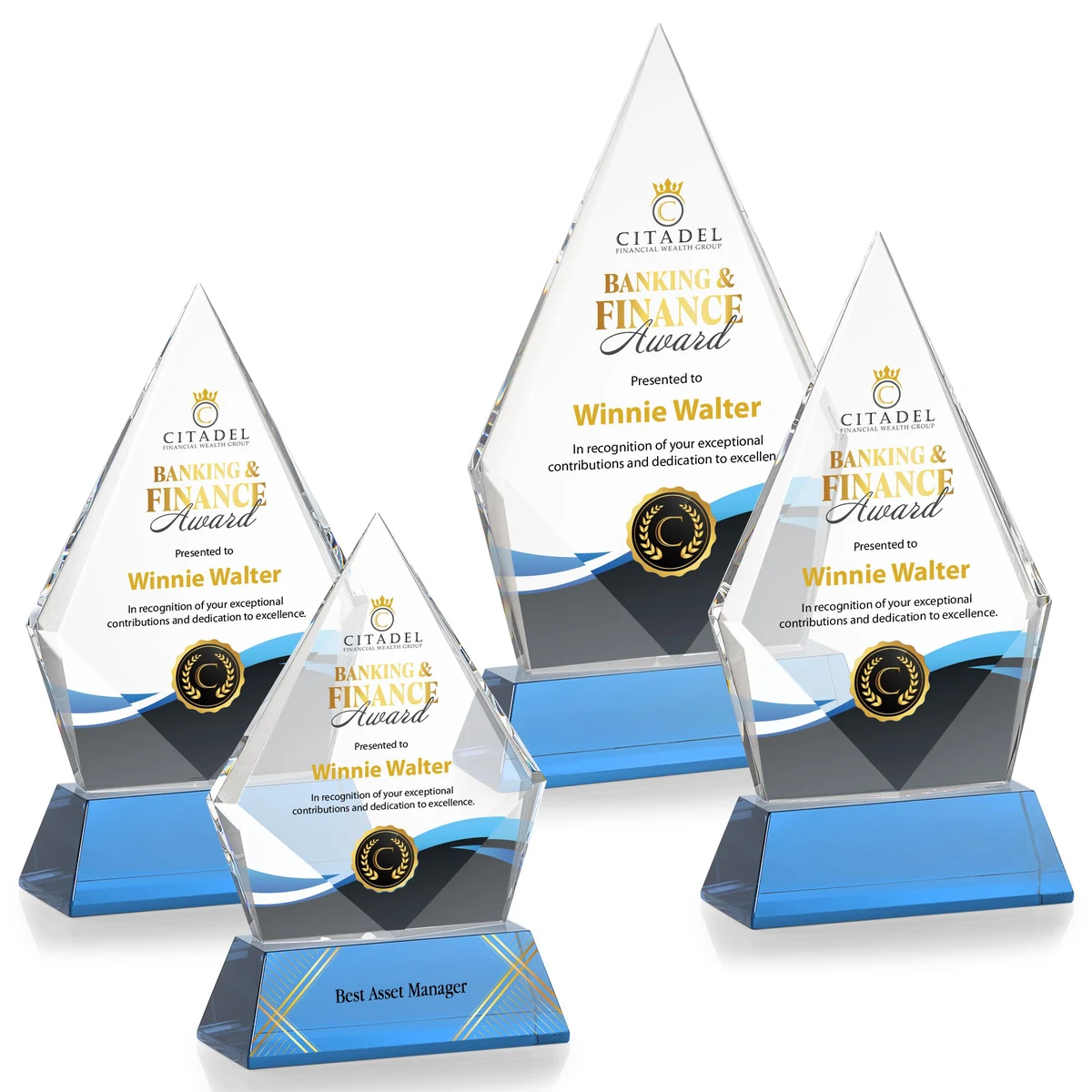 Shelton VividPrint™ Award on Newhaven Base - Sky Blue 1