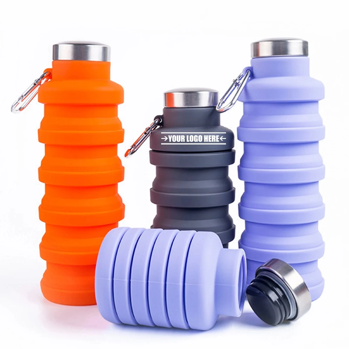 Collapsible Foldable Silicone Water Bottle 1
