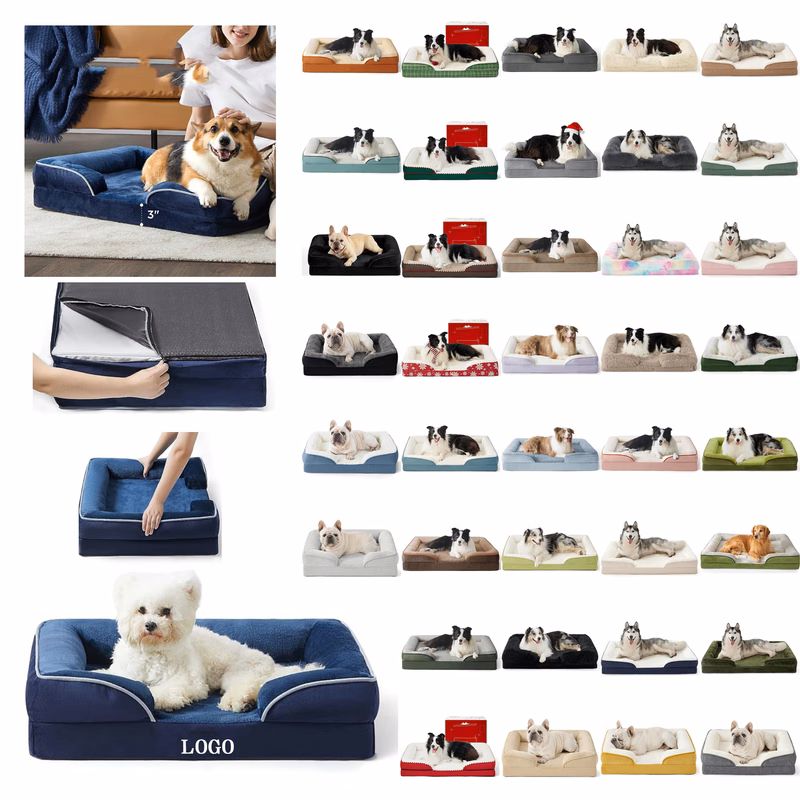 Washable Cover Orthopedic Waterproof Dog Sofa Bed