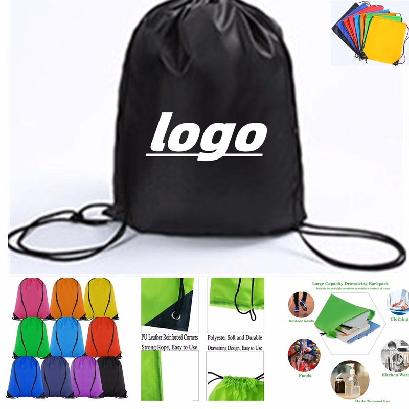 Double Shoulder Drawstring Harness Pocket Backpack