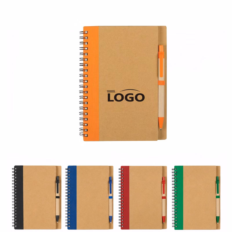 Kraft Paper Memo Notebook with Pen
