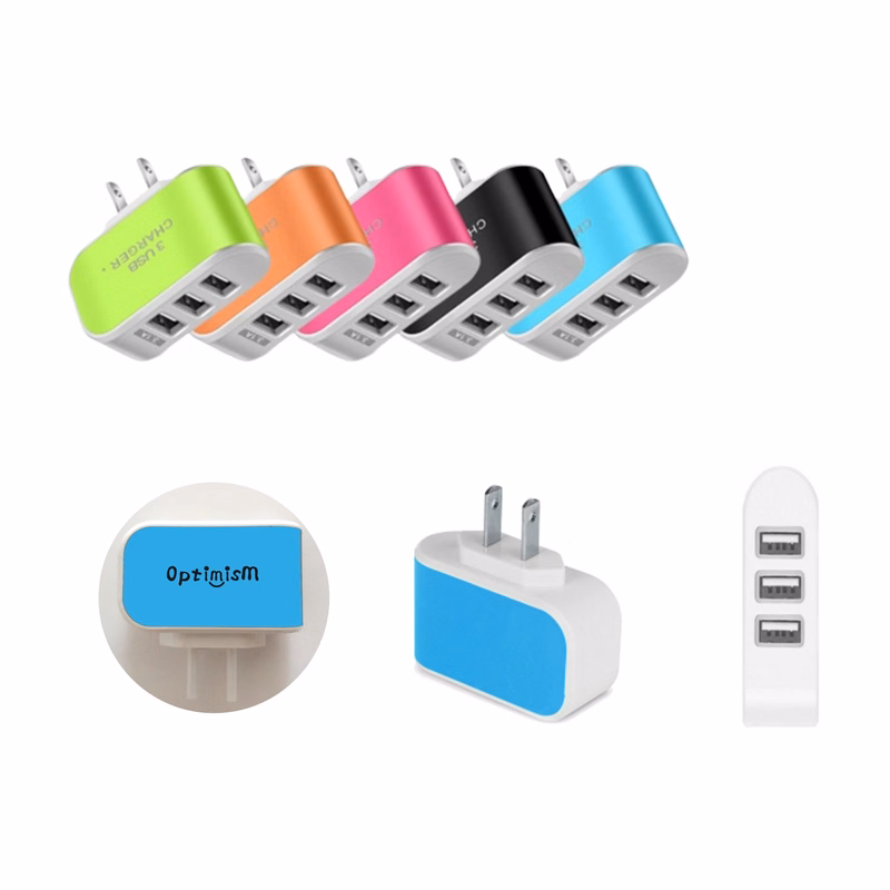 Multi 3 Plug Desktop Port Fast Charger Adaptor
