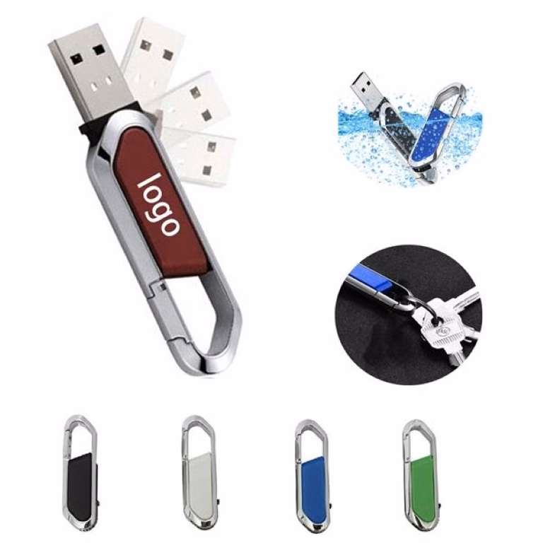 2 GB Carabiner swivel usb drive