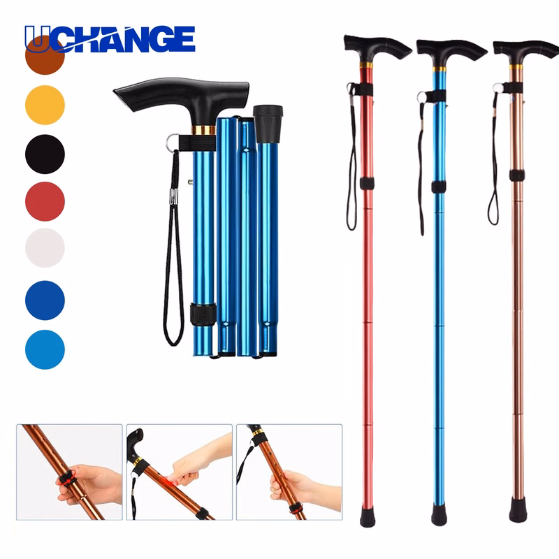 5 Level Adjustable Foldable Walking Cane Tool