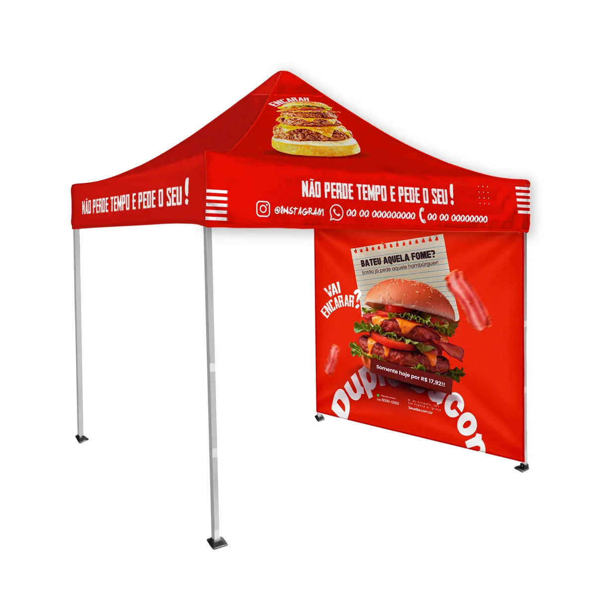10'x10' Tent Canopy with frame and one full wall 1