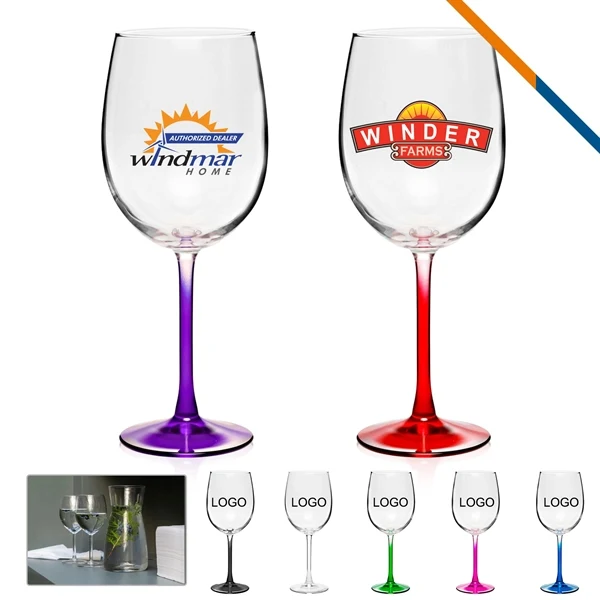 Custom 19 oz Wide Bowl Wine Glasses with Balanced Base — Elegant Events 1