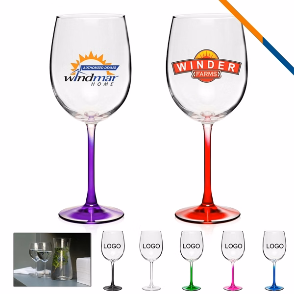 Custom 19 oz Wide Bowl Wine Glasses with Balanced Base — Elegant Events