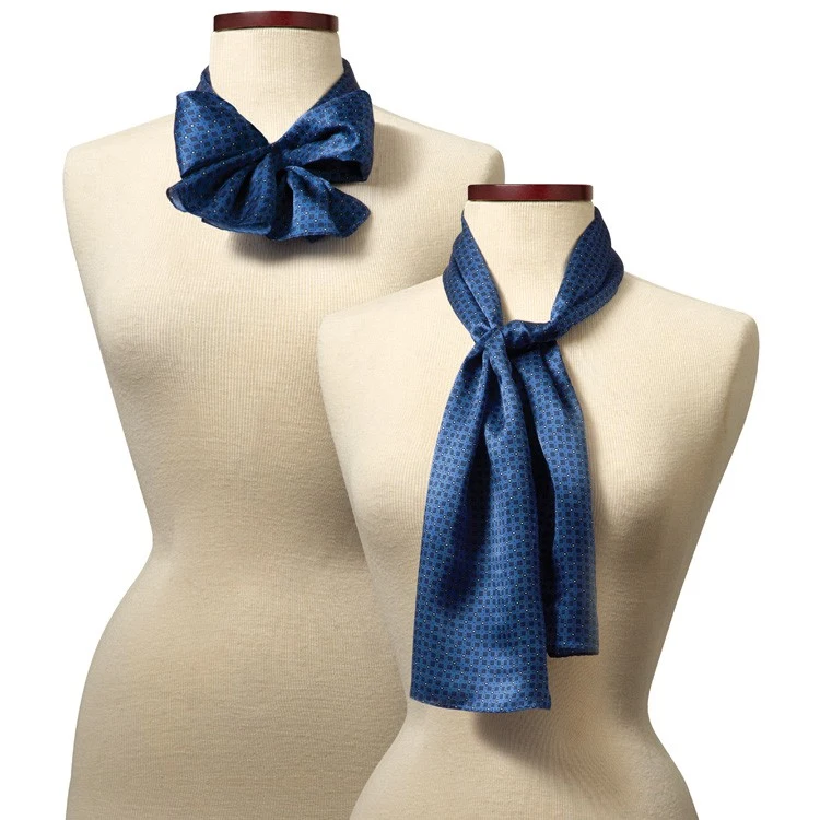 Navy Blue Felton Silk Scarf - 8"x45" 1