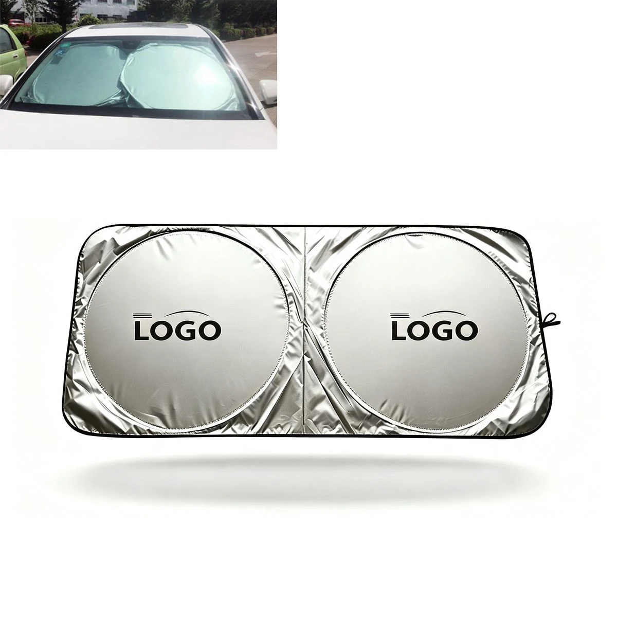 Foldable Car Windshield Sun Shade for Heat and UV Protection 1