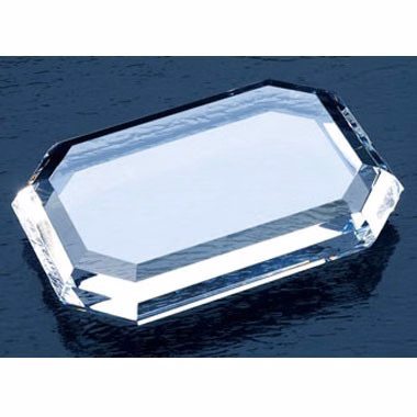RECTANGLE CRYSTAL PAPERWEIGHT