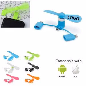 3-in-1 Portable USB Cellphone Fan
