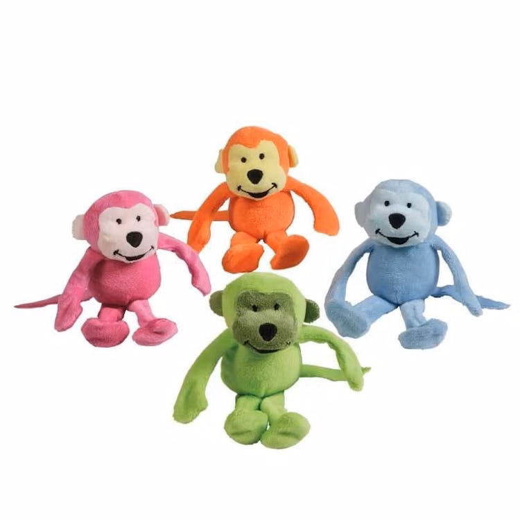 Neon Stuffed Monkeys - 5.5"