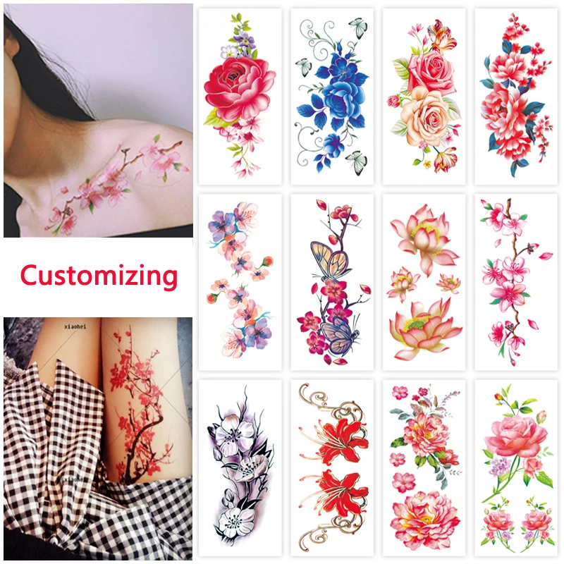 Custom Temporary Tattoo Sticker---3"x1.65" 1