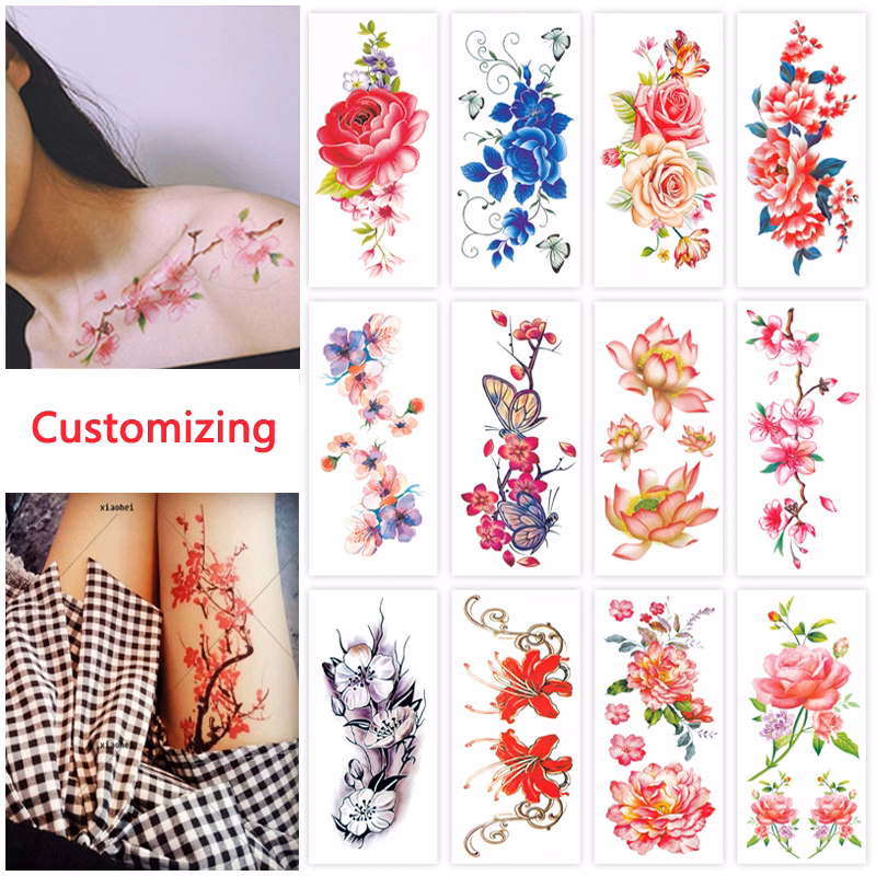 Custom Temporary Tattoo Sticker---3"x1.65"