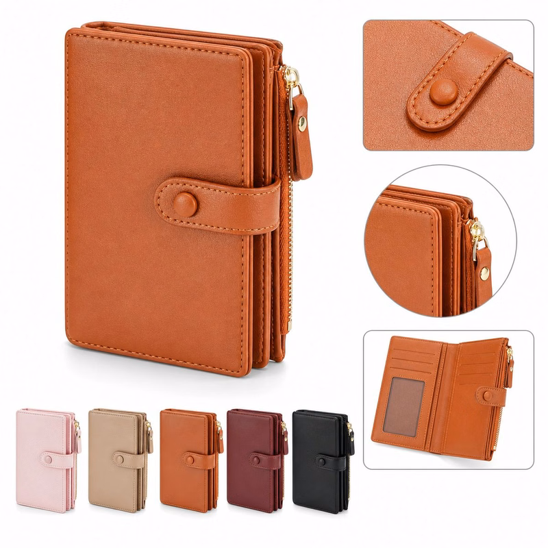 Large Capacity Zipper PU Luxury Ladies Wallet