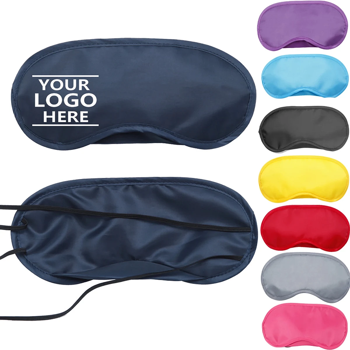 MOQ 50pcs Adult Polyester Aviation Travel Sleep Eye Mask 1