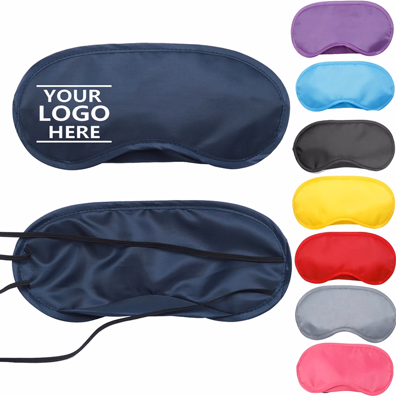 MOQ 50pcs Adult Polyester Aviation Travel Sleep Eye Mask