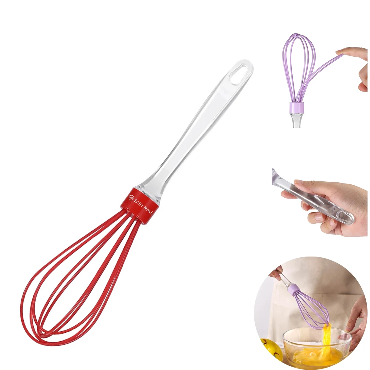 Silicone Whisk w/ Clear Handle 1