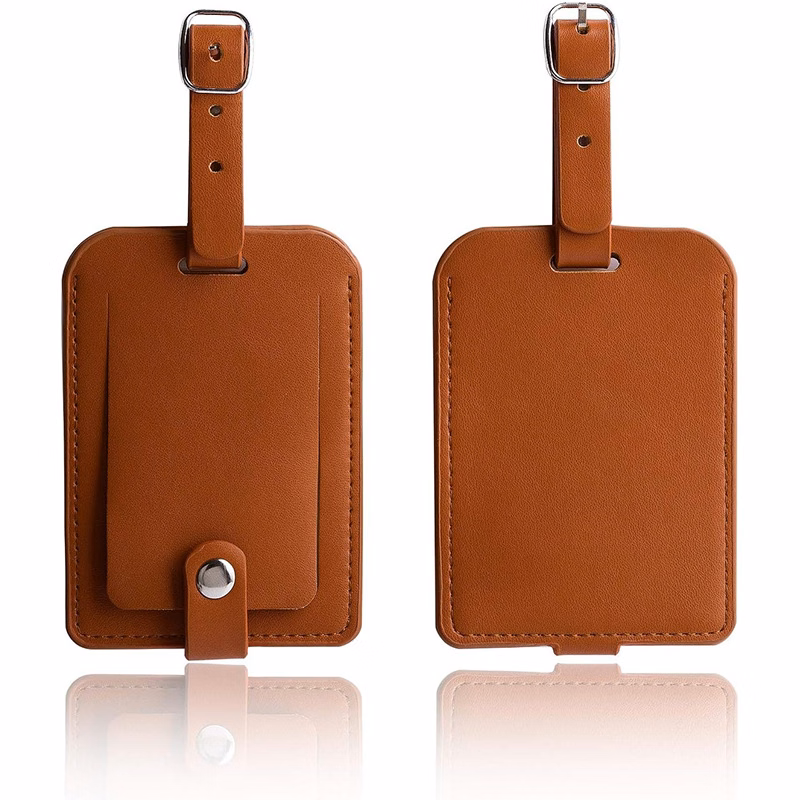 Pratical Leather Baggage Tags for Travellers