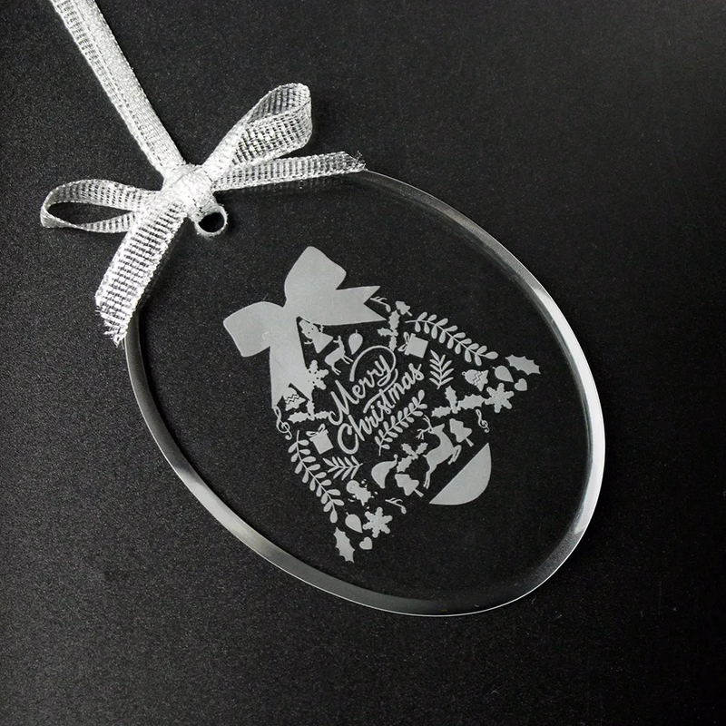 Personalized Beveled Oval shaped Ornament