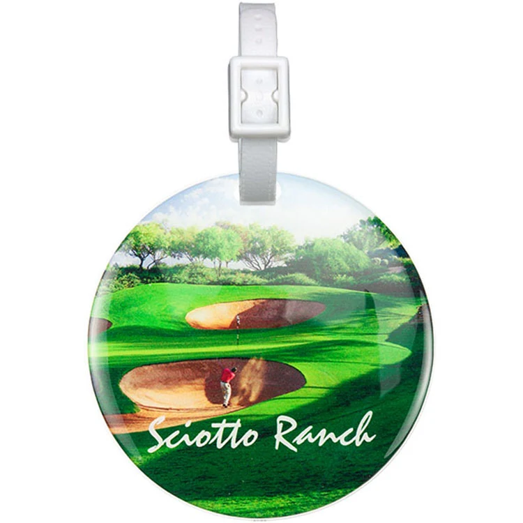 Domed Round Golf Bag Tag 1