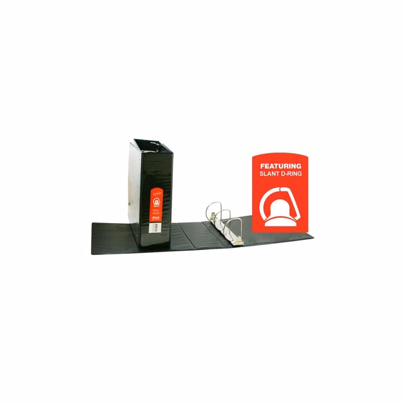 3" Slant-D Ring View Binders - Black 2 Pockets