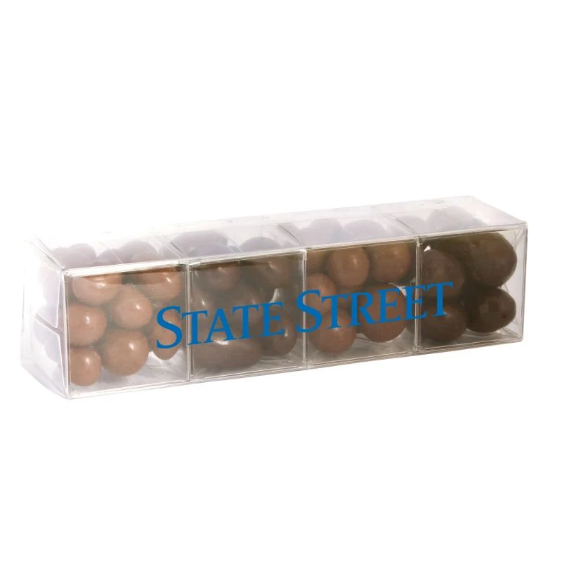 4 Cube Acetate Gift Box with Chocolate Covered Treats 1