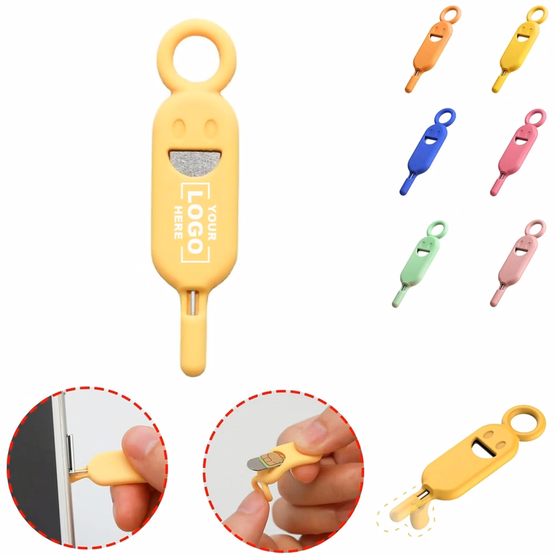Smiley Portable Phone SIM Card And Card Pin Sleeve