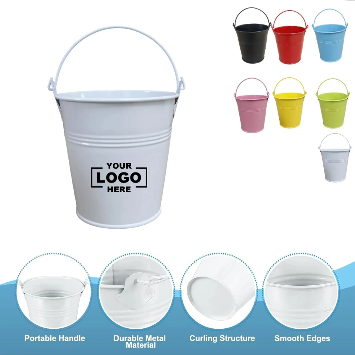 A Small Iron Bucket For Storing Tools 1