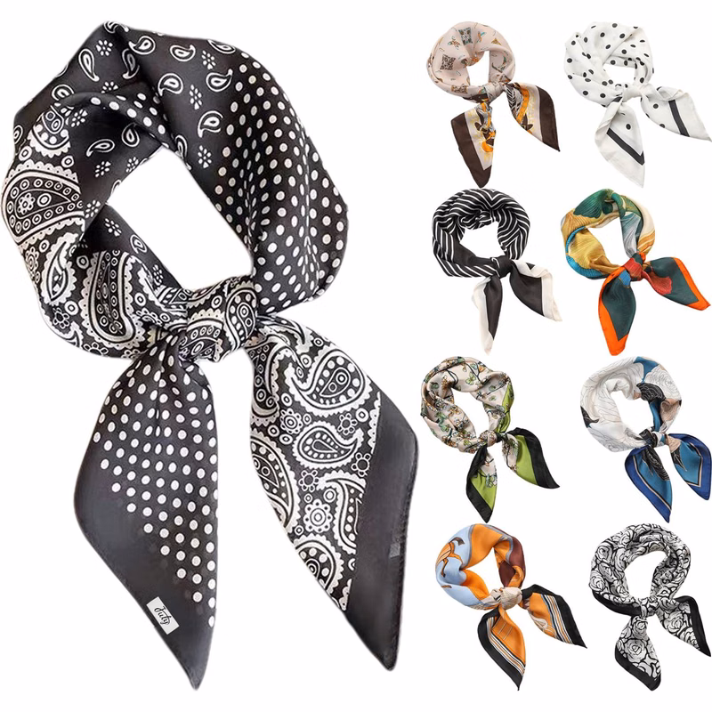 Women Lightweight Neck Square Scarf