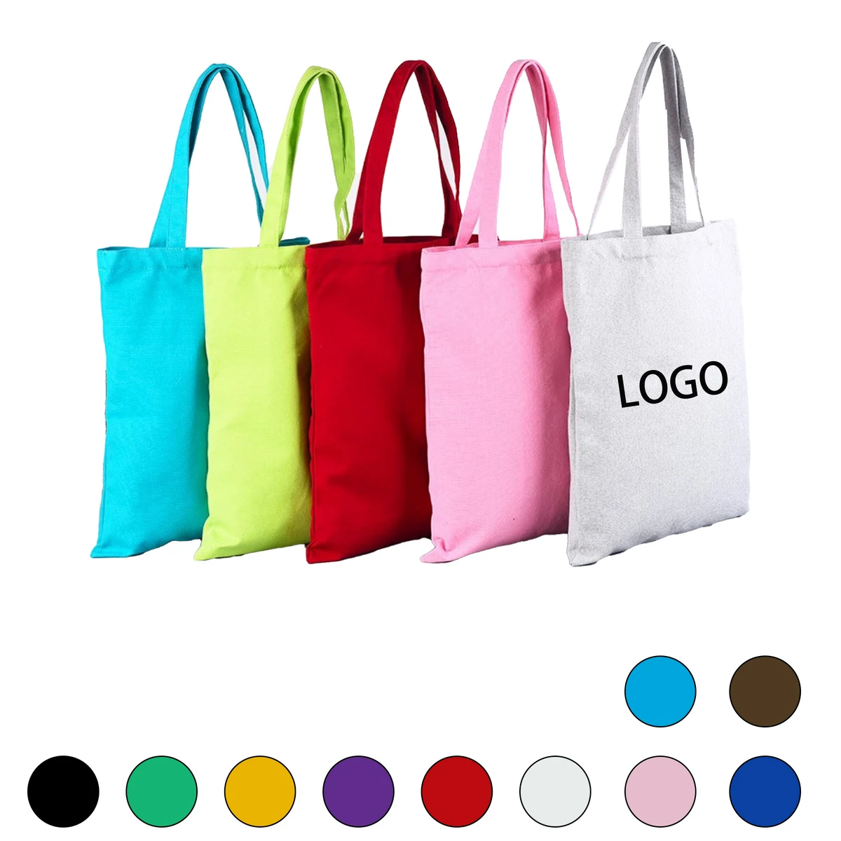 Cotton Canvas Tote Bag 14"W x 16"H, custom tote bag with logo imprint 1