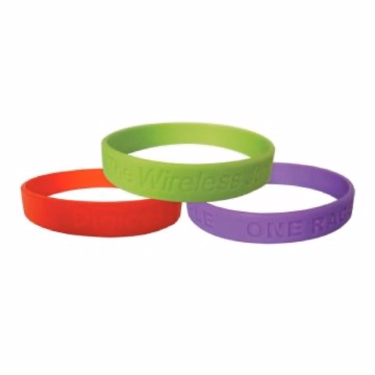 Solid Color Debossed Silicone Bracelet (15 Days)