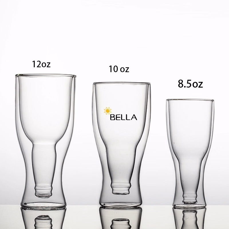 Large Capacity Inverted Double-Layer Beer Mug 12Oz