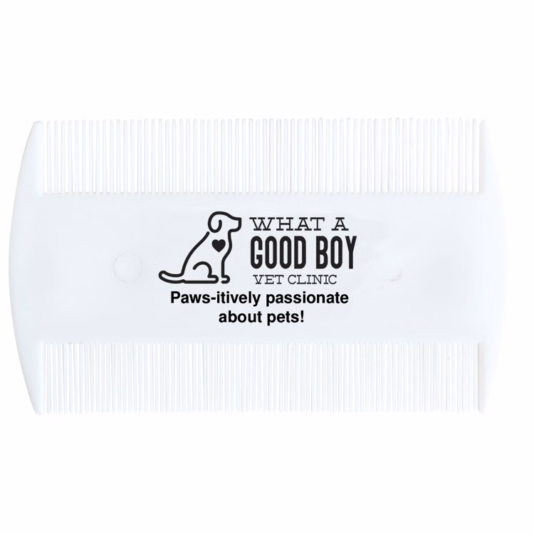 White Flea Comb (3" x 2.063")
