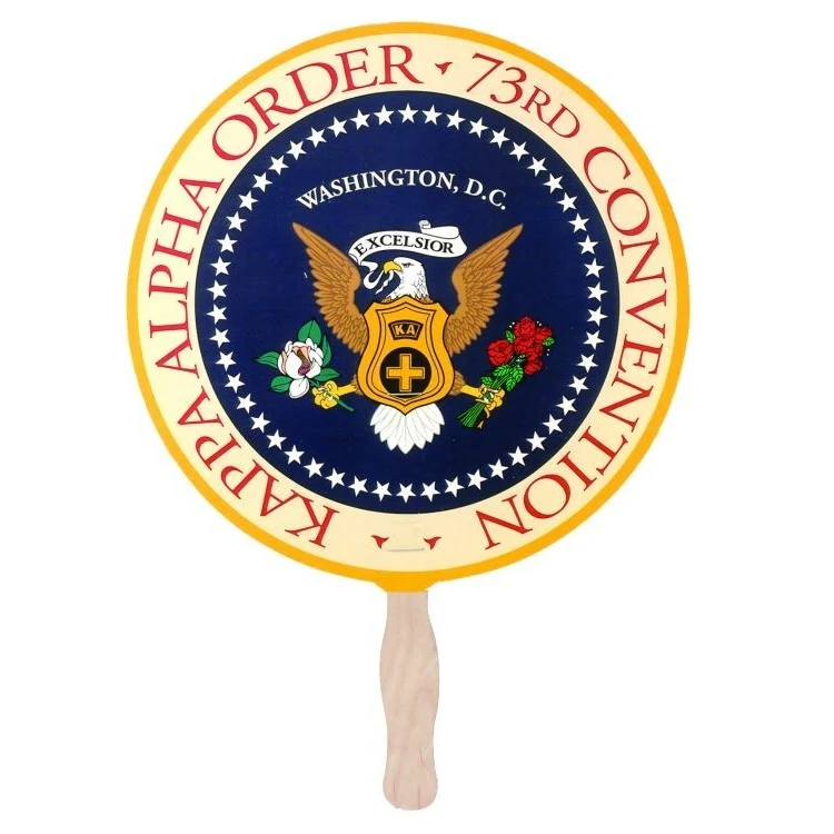 Stock 9" Round Hand Held Fan 1